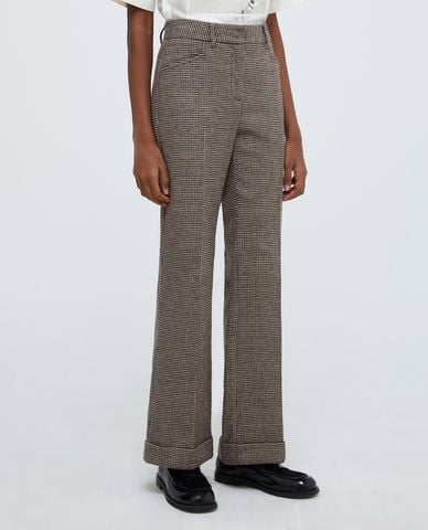  MAX&Co. - Quần nữ ống đứng lưng cao kẻ caro hiện đại Werther 