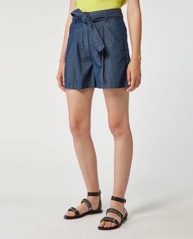  MAX&Co. - Quần shorts nữ lưng cao thắt nơ 