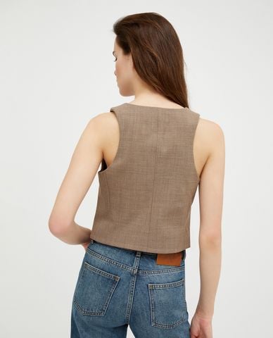  MAX&Co. - Áo khoác gilet cổ V phối nút Camping 