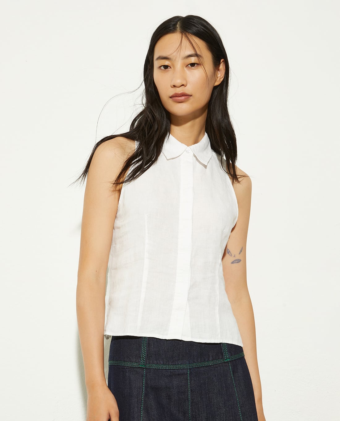 MAX&Co. - Áo sát nách nữ cổ bẻ Epoca