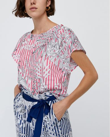  MAX&Co. - Áo kiểu nữ cổ tròn ngắn tay Poplin With Bow Back 