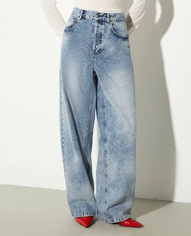  MAX&Co. - Quần jeans ống rộng phối wash nổi bật Estro 