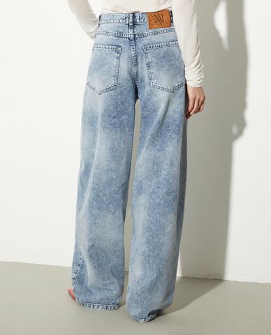  MAX&Co. - Quần jeans ống rộng phối wash nổi bật Estro 