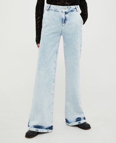  MAX&Co. - Quần jeans ống rộng phối wash nổi bật Dorato 