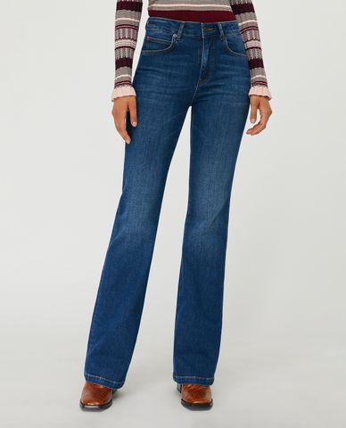  MAX&Co. - Quần jeans nữ ống loe Blue Bootcut 