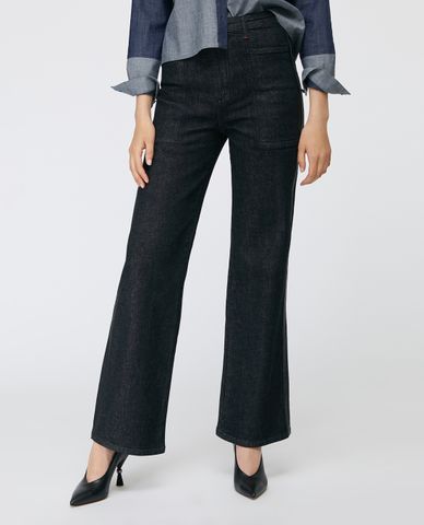  MAX&Co. - Quần jeans nữ ống rộng Side Bands 