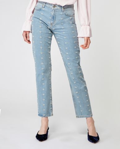 MAX&Co. - Quần jeans nữ phom suông rách vải 