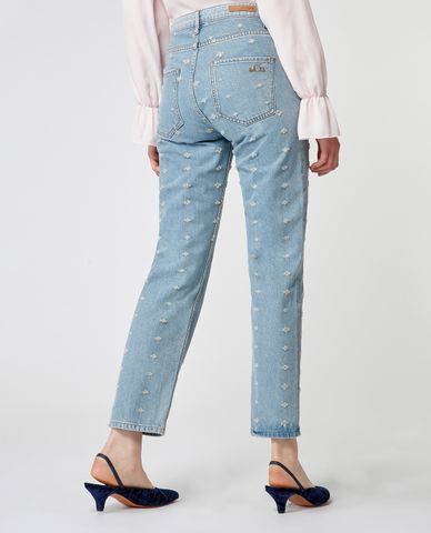  MAX&Co. - Quần jeans nữ phom suông rách vải 