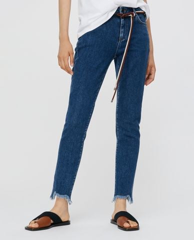  MAX&Co. - Quần jeans nữ skinny rách gấu Frayed Hem 