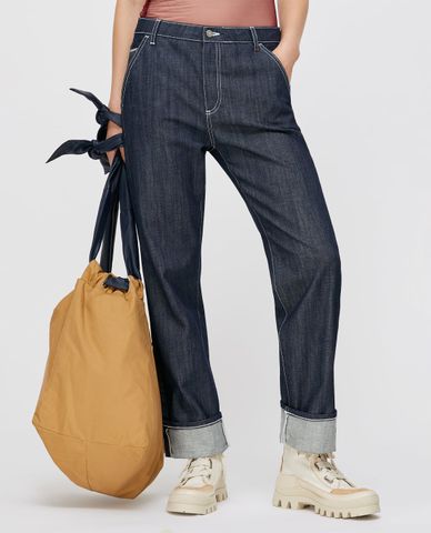  MAX&Co. - Quần jeans nữ ống rộng Straight Fit Selvedge 