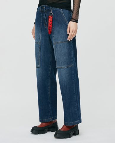  MAX&Co. - Quần jeans nữ ống rộng Straight Leg Cargo 