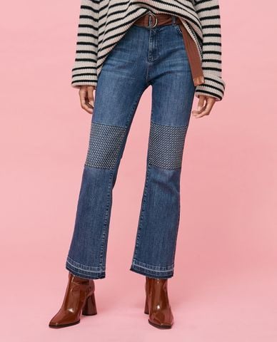 MAX&Co. - Quần jeans nữ ống loe Stitched Panels 