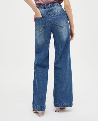  MAX&Co. - Quần jeans nữ ống rộng đính đá sang trọng Moriana 