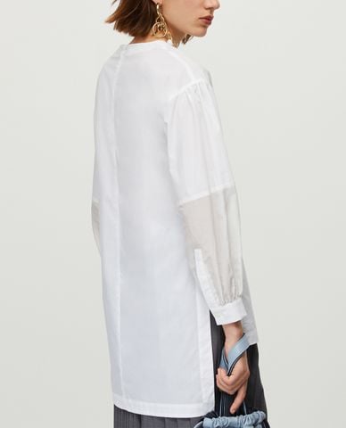  MAX&Co. - Áo kiểu nữ cổ tròn tay dài Poplin And Muslin Tunic 