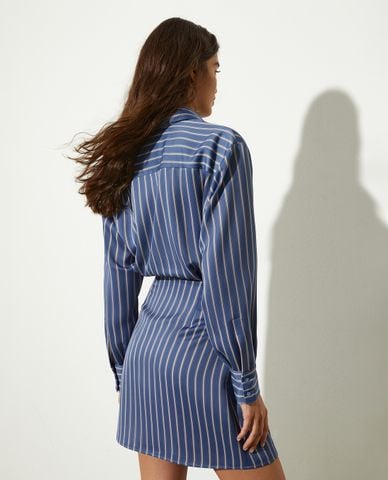  MAX&Co. - Đầm sơ mi mini tay dài kẻ sọc Nichols 