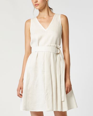  MAX&Co. - Đầm mini cổ V sát nách phối thắt lưng 