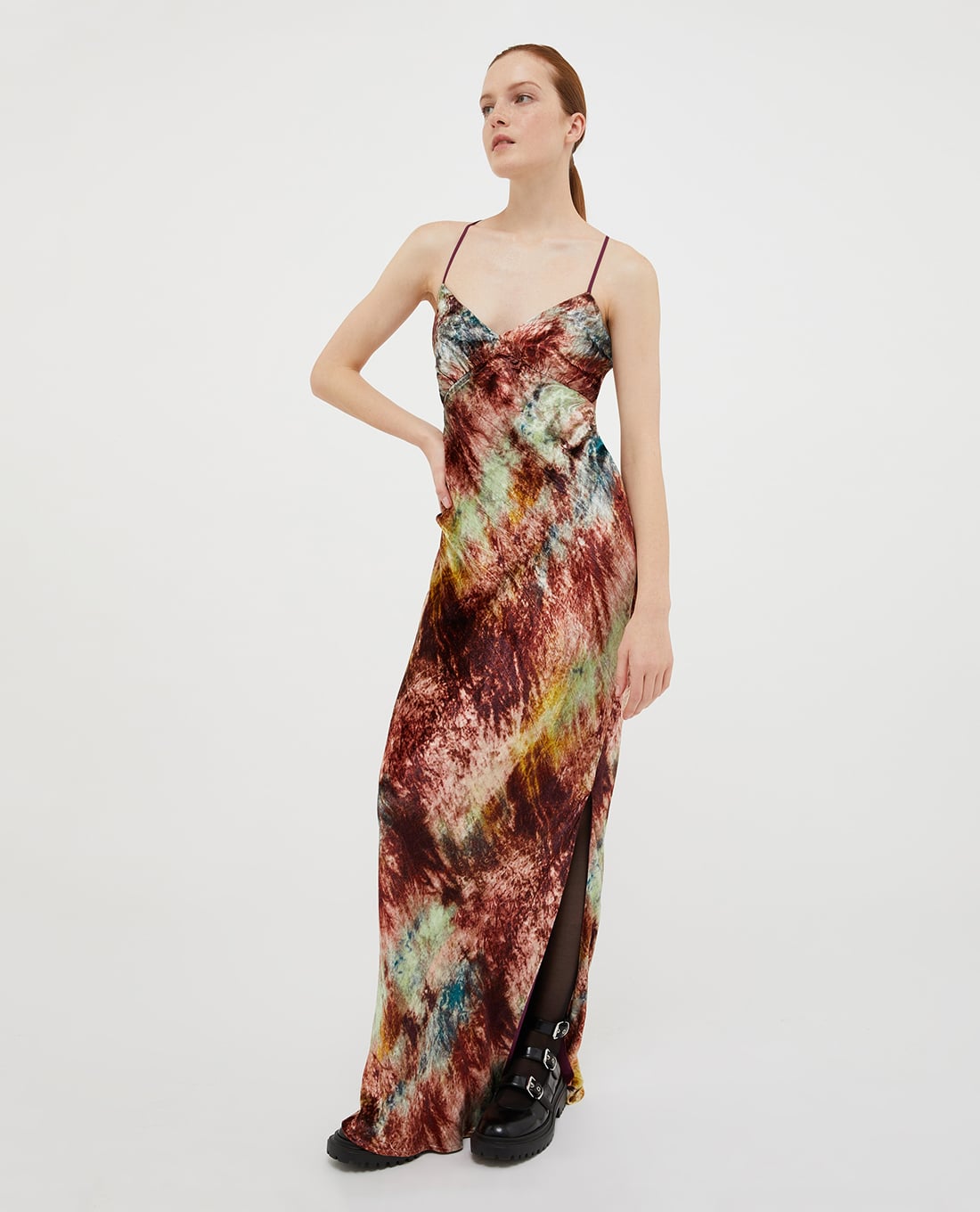 MAX&Co. - Đầm hai dây maxi phối màu tie-dye Ralla