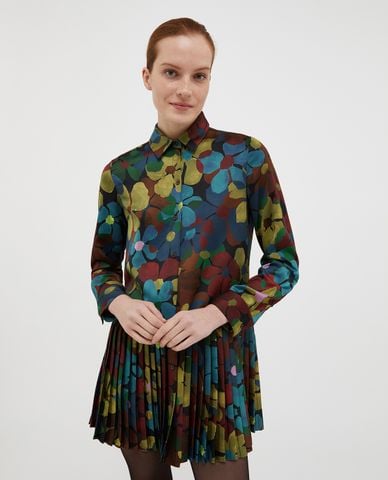  MAX&Co. - Đầm sơ mi mini xếp li phối hoạ tiết Lince 