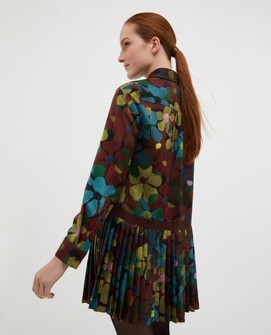  MAX&Co. - Đầm sơ mi mini xếp li phối hoạ tiết Lince 