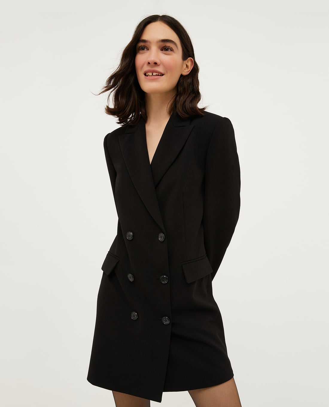 MAX&Co. - Đầm mini dáng blazer cổ bẻ phối hai hàng nút Bosh