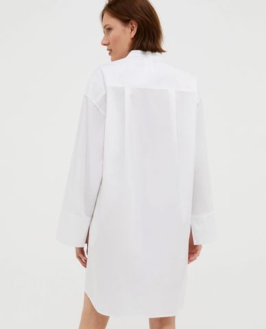  MAX&Co. - Đầm sơ mi midi cổ tròn tay dài thêu hoạ tiết Uncino 