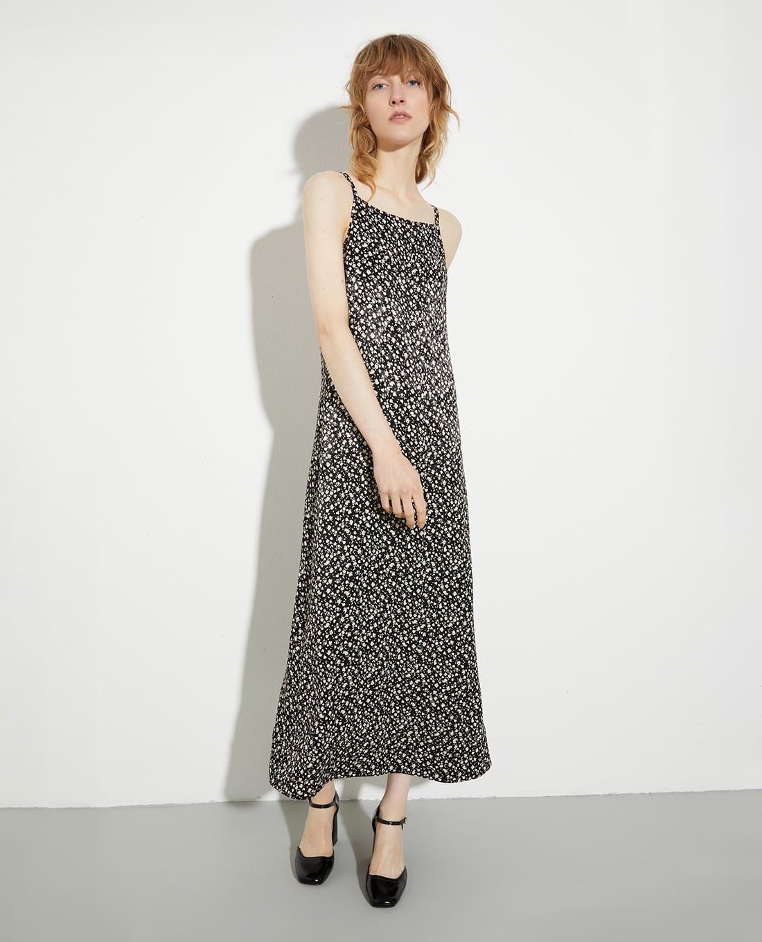 MAX&Co. - Đầm hai dây midi cổ vuông Trama