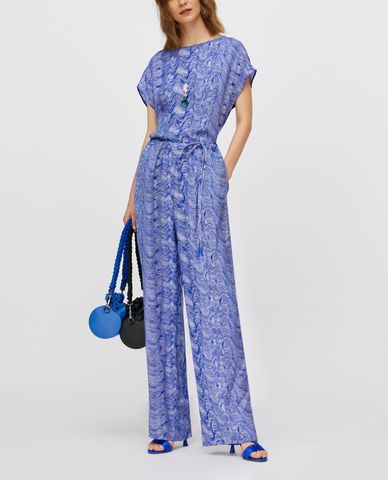  MAX&Co. - Jumpsuits nữ cổ tròn tay ngắn phom rộng thời thượng 