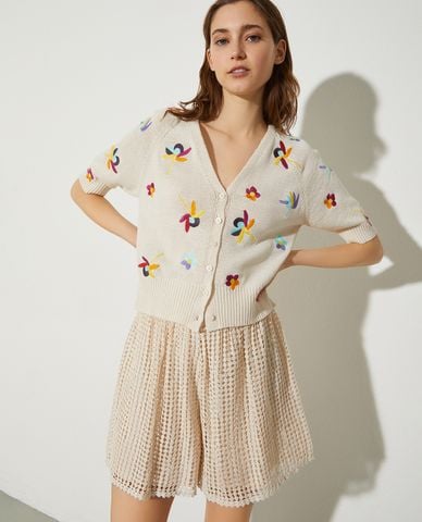  MAX&Co. - Áo khoác cardigan nữ cổ V tay ngắn Brema 