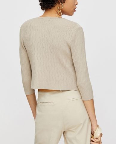  MAX&Co. - Áo khoác nữ phom ngắn Leather And Knit Bolero 