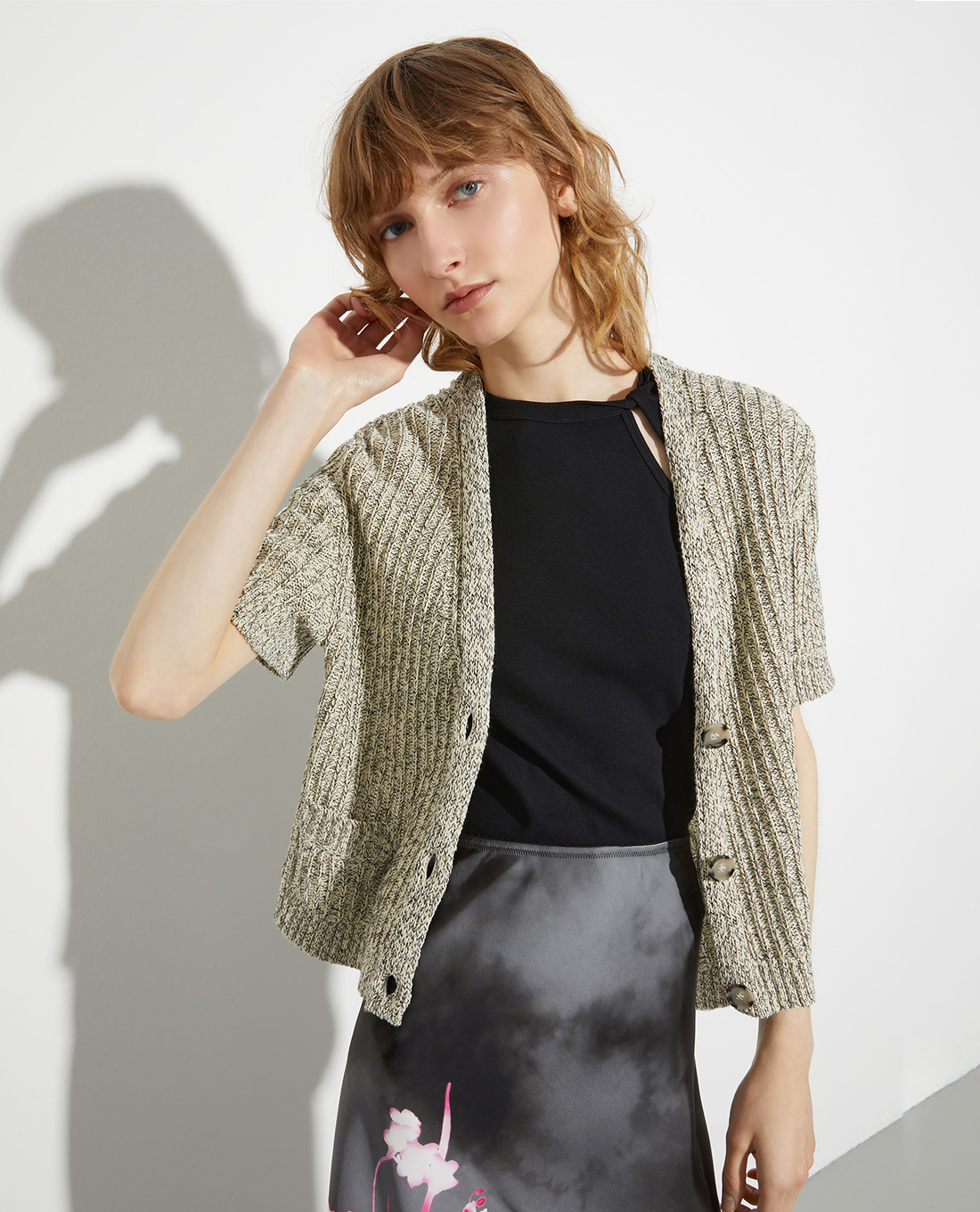 MAX&Co. - Áo khoác cardigan nữ cổ V tay ngắn Riber