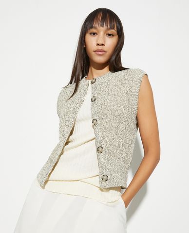  MAX&Co. - Áo khoác cardigan nữ cổ V sát nách Ernesta 