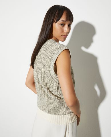  MAX&Co. - Áo khoác cardigan nữ cổ V sát nách Ernesta 