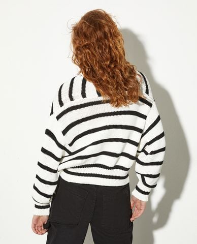  MAX&Co. - Áo dệt kim nữ cổ tròn tay dài phom suông Saba 