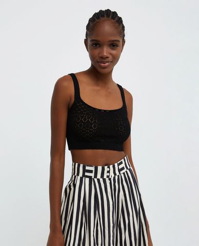  MAX&Co - Áo hai dây croptop dệt kim cổ vuông Alda 