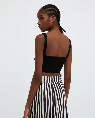  MAX&Co - Áo hai dây croptop dệt kim cổ vuông Alda 