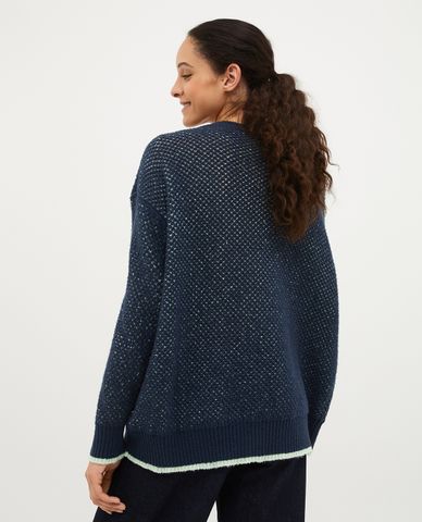  MAX&Co. - Áo sweater cổ tròn tay dài đan lưới Materia 