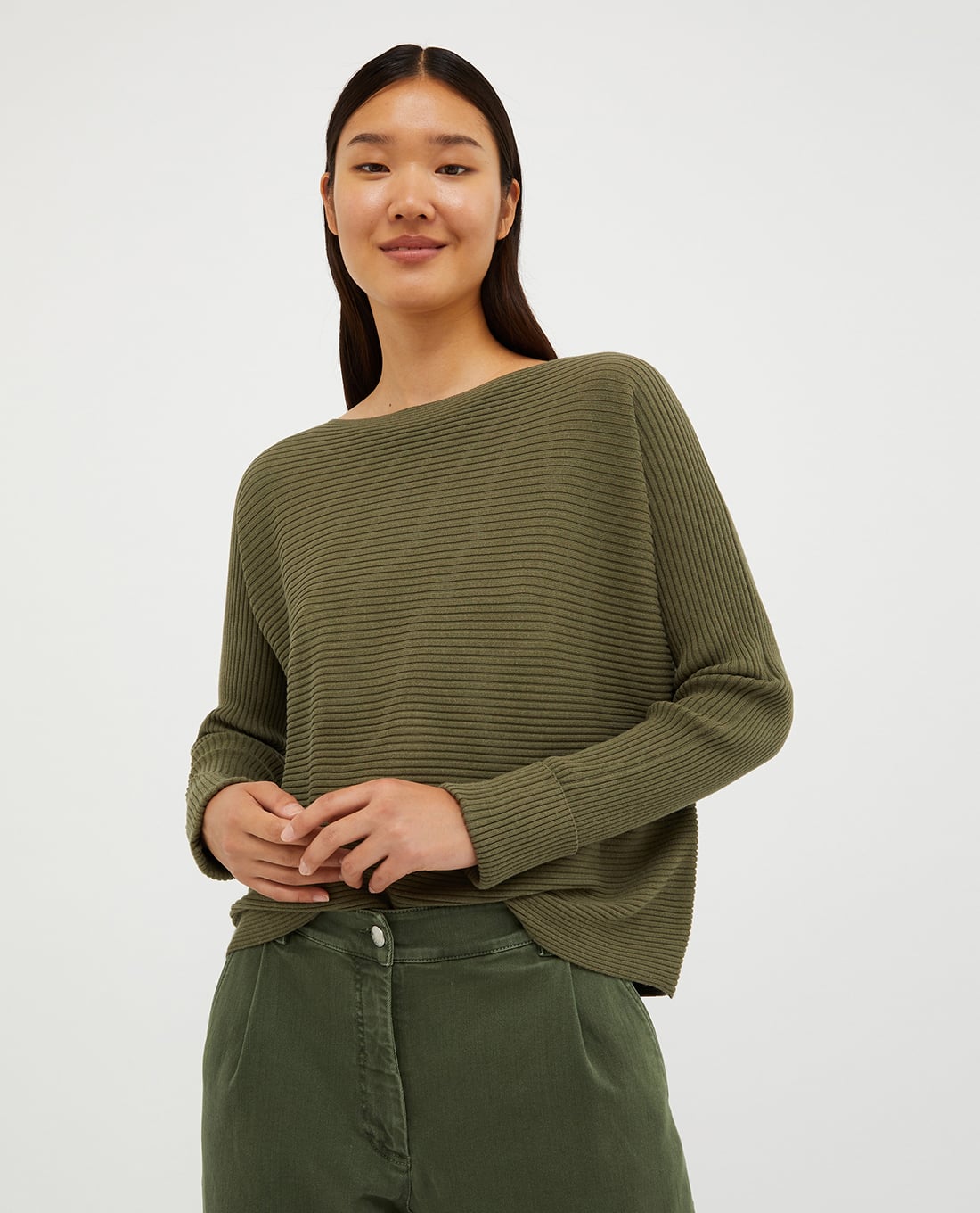 MAX&Co - Áo sweater dệt kim cổ tròn tay dài Scambio
