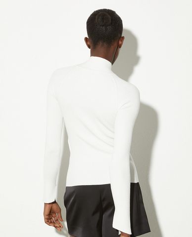  MAX&Co - Áo dệt kim cổ cao tay dài phối nơ Svago 