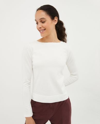  MAX&Co - Áo thun cổ thuyền tay dài thanh lịch Ovattare 