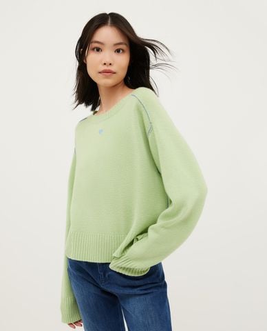  MAX&Co. - Áo sweater dệt kim cổ tròn tay dài Park 