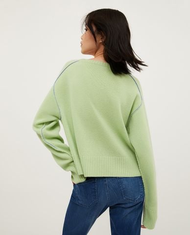  MAX&Co. - Áo sweater dệt kim cổ tròn tay dài Park 