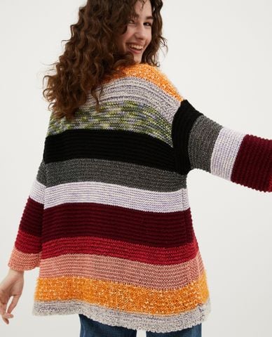  MAX&Co. - Áo sweater cổ tròn tay dài phối sọc màu Majori 