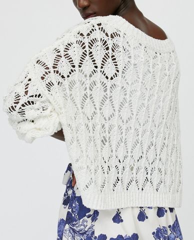  MAX&Co. - Áo len nữ tay dài cổ bẹt Tricot Lace 