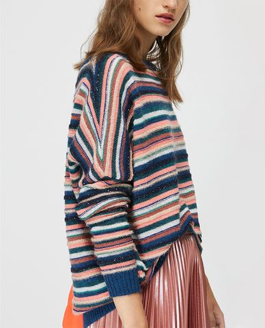  MAX&Co. - Áo len nữ tay dài 3D Stripes And Sequins 