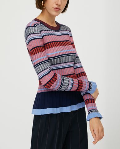  MAX&Co. - Áo len nữ tay dài cổ tròn Ribbed Jacquard 