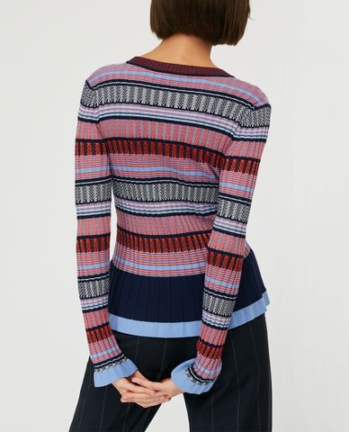  MAX&Co. - Áo len nữ tay dài cổ tròn Ribbed Jacquard 