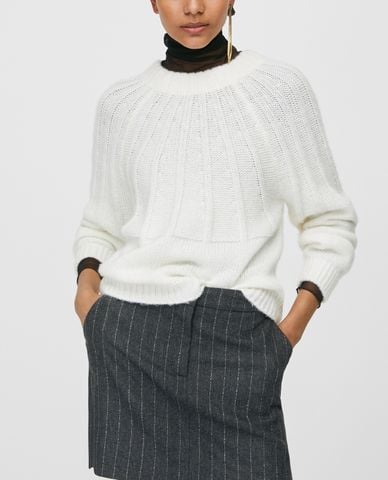  MAX&Co. - Áo len nữ cổ tròn tay dài phối nơ Ribbed 