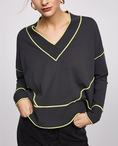  MAX&Co. - Áo len nữ phom suông cổ V Dorato 