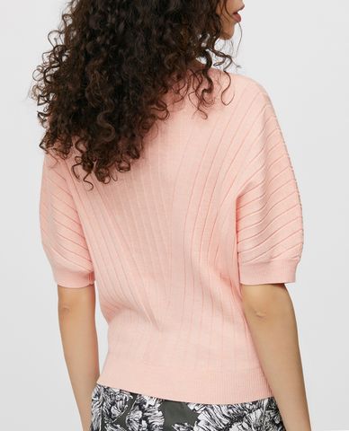  MAX&Co. - Áo len nữ cổ tròn tay phồng Ribbed Balloon 