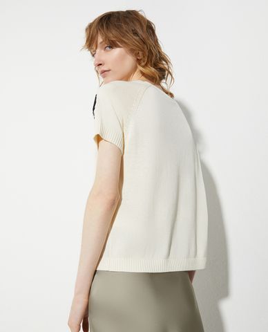  MAX&Co. - Áo dệt kim nữ cổ tròn tay ngắn Dizzy 